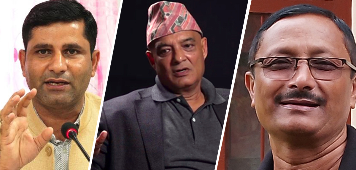 बाँके-२ मा त्रिपक्षीय भिडन्त : प्रतिस्पर्धामा पूवर्मन्त्री राई, पूर्वमेयर धवलशमशेर र गठबन्धनका सुदीप नरसिंह